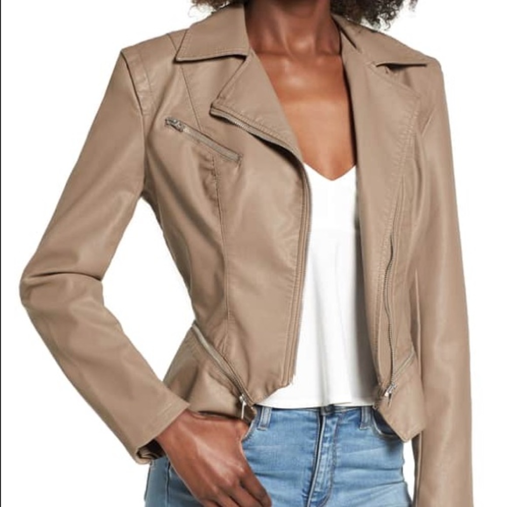 Faux Leather Moto Jacket BLANKNYC (S)